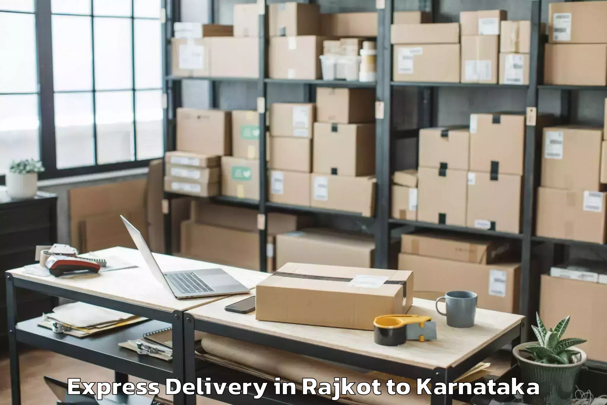 Top Rajkot to Ramdurg Express Delivery Available